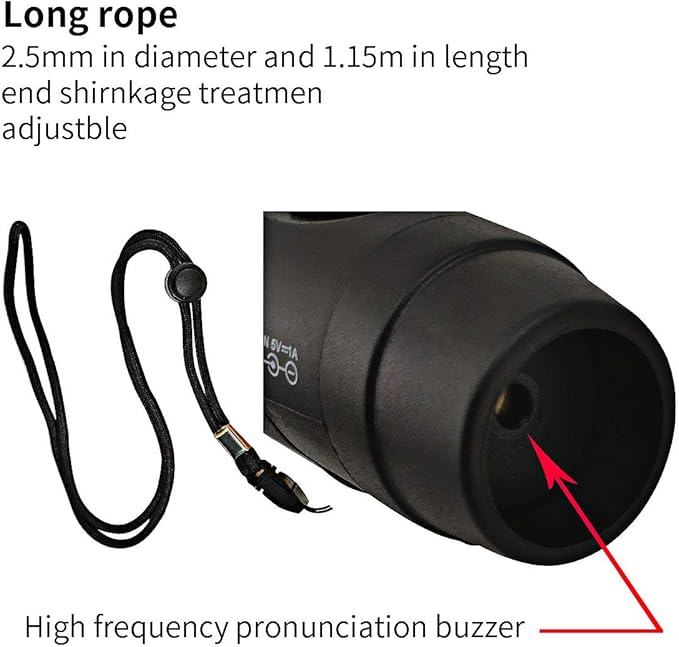 ZHT Electronic Whistles for Referees with USB Charging, 3 Tone High Volume Emergency Whistle for Referee Coaches Teacher, Outdoor Camping Hiking Boating Safety Whistles with Lanyard