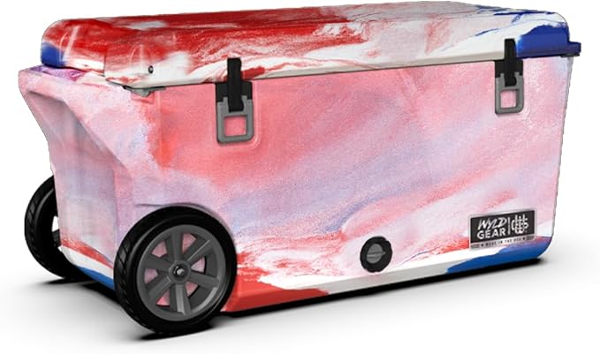 Wyld Gear 75qt Freedom Series Cooler with Wheels – Durable, High-Performance Ice Retention, Portable with Tow-and-Stow Handle – Ideal for Outdoor Adventures, Tailgating, and Camping