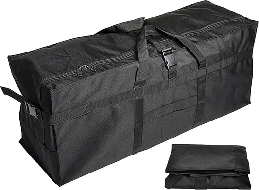 Long Travel Duffle Bag,Foldable Extra Large Duffel Bags,Carry on Travel Bag For Camping/Moving Boxes/Tent/Surfboards/Photography Equipment Storage Bag (197 Liter, Black)