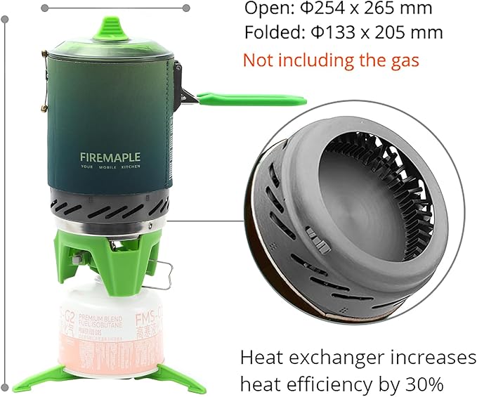 Fire-Maple Fixed Star X2 Backpacking and Camping Stove System Outdoor Propane Camp Cooking Gear Portable Pot Jet Burner Set Ideal for Hiking, Trekking, Fishing, Hunting Trips and Emergency Use