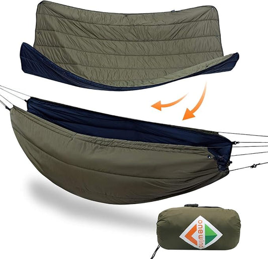 onewind Double Hammock Underquilt Warm Insulation Ultralight 3-4 Season Camping Quilt, Portable for Hiking, Backpacking