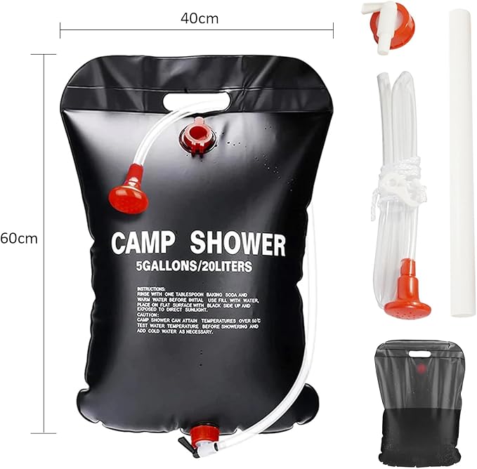 Pop Up Tent Upgrade Privacy Camping Shower Tent Portable Outdoor Sun Shelter for Outdoor Bathing Toilet Camping Biking Hiking Beach with 5.3 Gallon Shower Bag