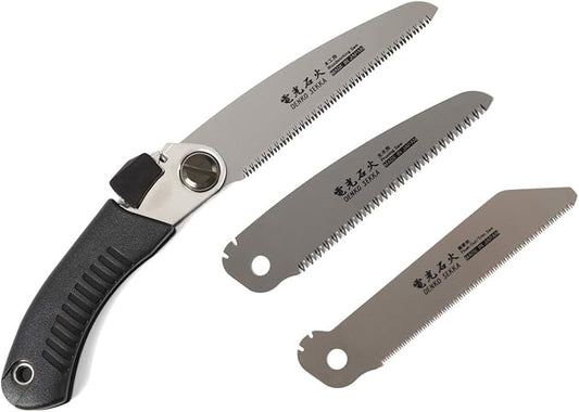 Woodking Saw+2 Blade set (Flush cut, Pruning) Japanese Pull Saw for Woodworking and Wood Craftsmanship, Long Handle with Precision Blade and(Woodking Saw+2 Blade set (Flush cut, Pruning))