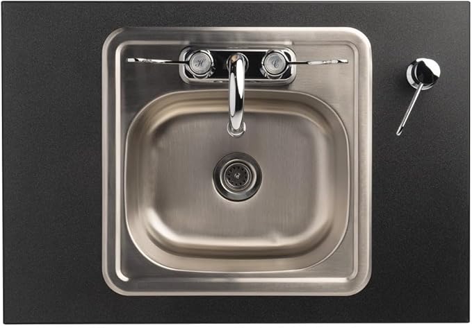 Ozark River Portable Sinks Lil Delux, Child Height Double Basin Portable Hand Washing Station for Daycares & Classrooms, Self-Contained Portable Sink with Hot Water for Kids