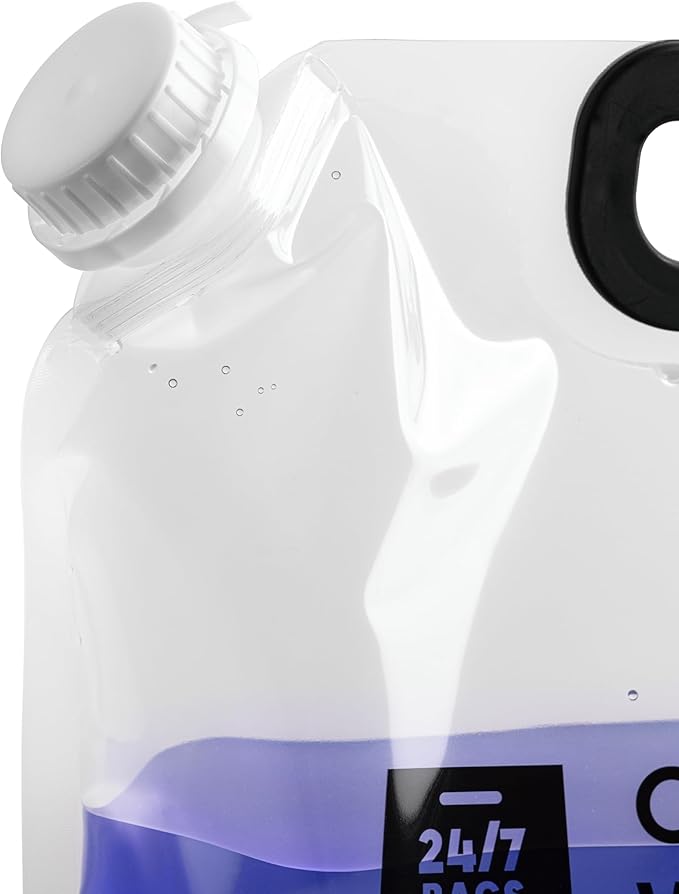 24/7 BAGS 8 Pack Collapsible Water Container Bag 2.6 Gallon/10 Liter, Heavy Duty with Carry Handles, Hikes, Trips, Weather Emergencies, and More, Foldable Water Bag