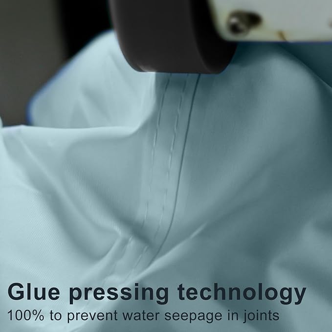 LOVE STORY Waterproof 7'x13' Rectangle Sky Blue Sun Shade Sail Cannoy UV Resistant for Outdoor Patio Garden Backyard