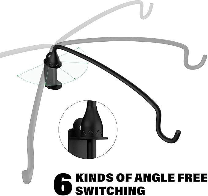 16 Pack Plant Hanger Bracket Wall Mounted Hooks for Hanging Bird Feeder, Flower Bracket, Anti Rust Metal Lanterns 12 Inches (12 in 16P)