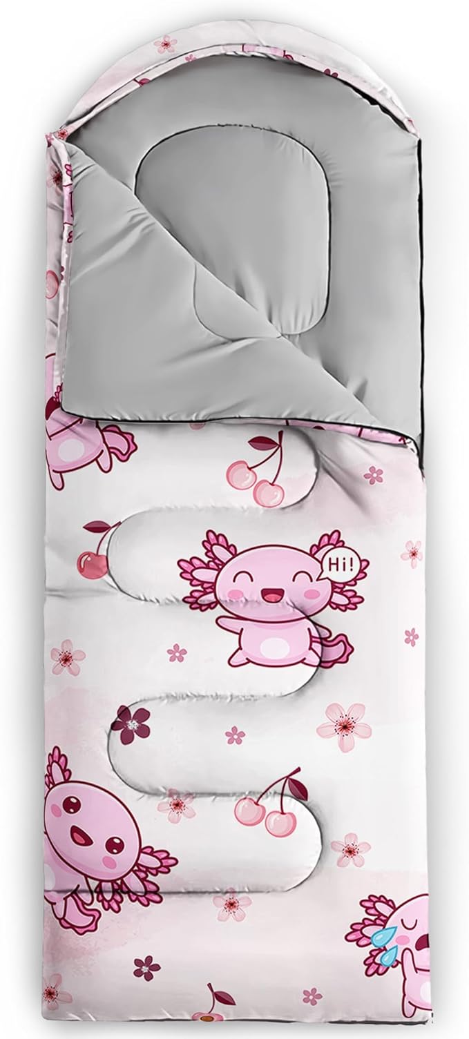 QOOMO Camping Sleeping Bags,3 Season Warm & Cool Weather,Lightweight,Waterproof Sleeping Bags for Adults & Kids,Traveling,and Outdoors,Camping Gear Equipment