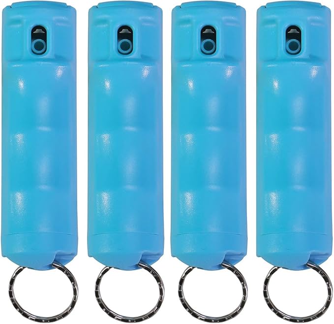 Zarc Vexor Police Strength Pepper Spray, Flip-Top Finger Grip, 20+ Shots, 10-12 Ft. Range - 4 Pack