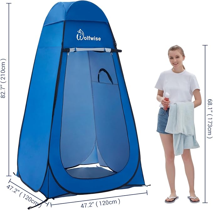 WolfWise Pop Up Privacy Shower Tent Portable Outdoor Sun Shelter Camp Toilet Changing Dressing Room