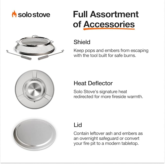 Solo Stove Bonfire 2.0 with Stand, 19.5 Inch Smokeless Fire Pit with Removable Ash Pan - Portable Outdoor Fire Pit - Stainless Steel Wood Burning Fireplace, Ideal for 4-6 People, 21.75 lbs, Ash