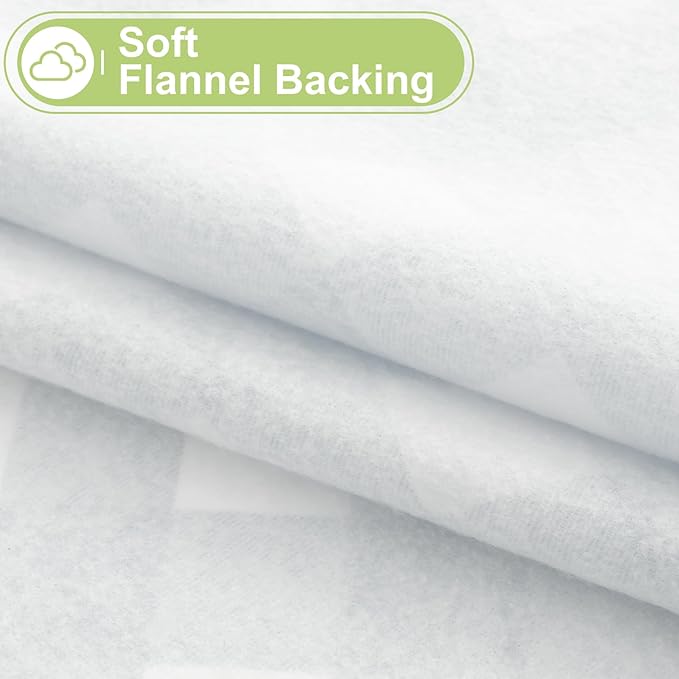 Smiry Round Plastic Table Cloth, Waterproof Vinyl Tablecloth with Flannel Backing, Wipeable Buffalo Plaid Table Cover for Dining, Indoor and Outdoor (Navy & White, 60" Round)