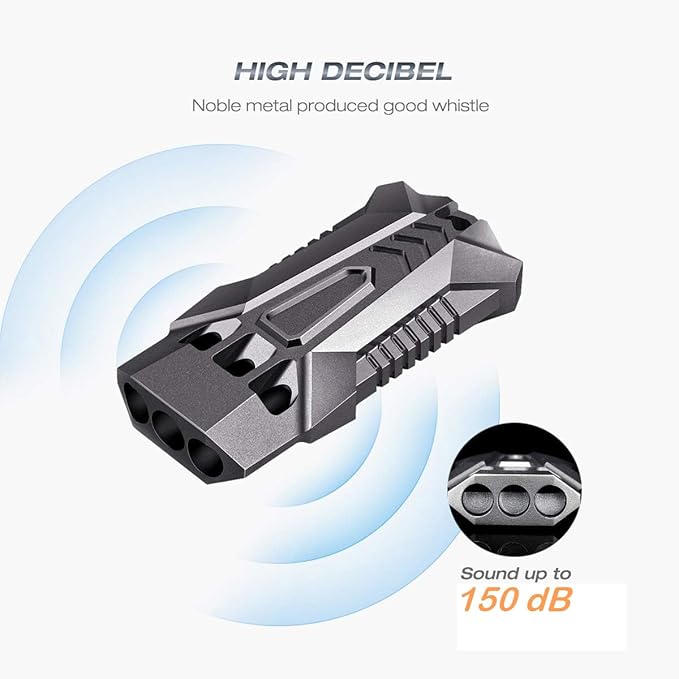 Emergency Whistles Lifeguard Safety Whistle with Lanyard and Keychain for Outdoor Camping Hiking Boating Backpacking Fishing Kayak Kids Rescue Signaling Loud Survival Whistle