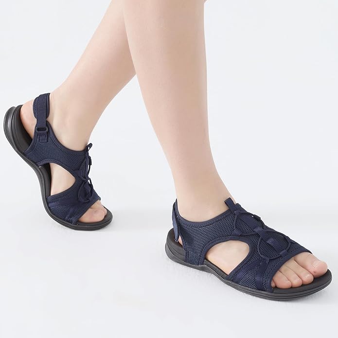 UBFEN Womens Hiking Sandals Comfortable Walking Sandals Summer Sport Breathable Arch Support