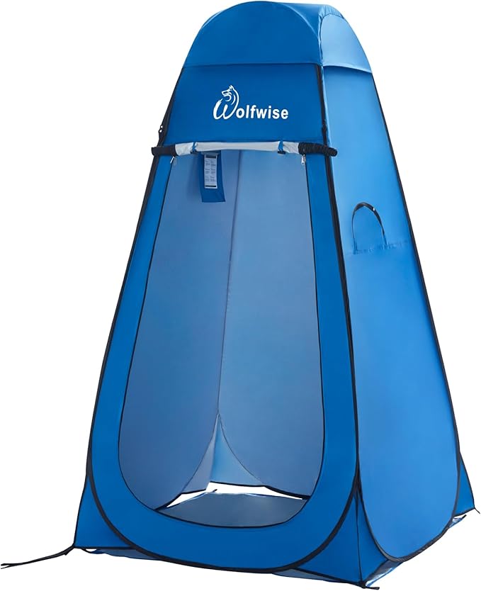 WolfWise Pop Up Privacy Shower Tent Portable Outdoor Sun Shelter Camp Toilet Changing Dressing Room