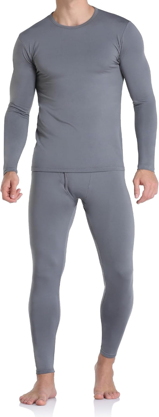 WEERTI Thermal Underwear for Men Long Johns with Fleece Lined, Base Layer Men Cold Weather Top Bottom
