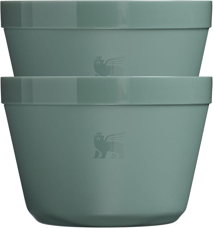 Stanley Wildfare Go Two Bowl Mess Kit | 8pc Portable Pot & Cookware Set | 1.25qt Stainless Steel Pot w/Locking Handle, Lid, 2 Bowls & Sporks