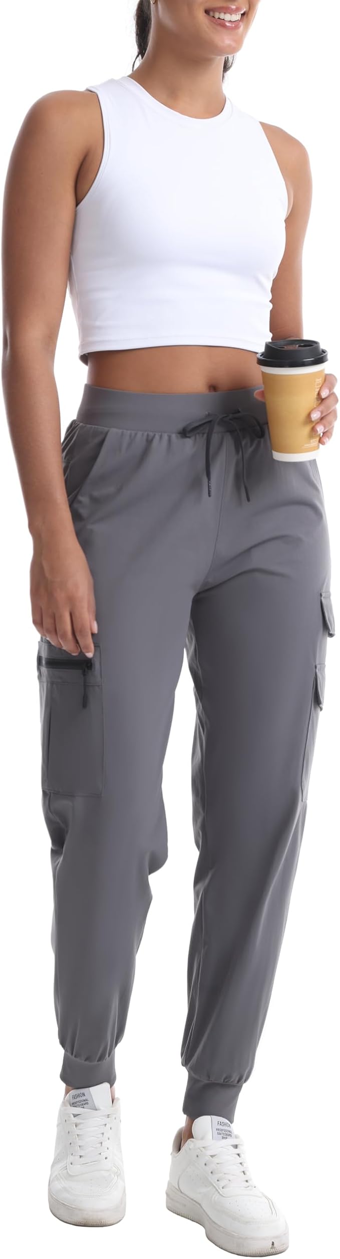 Women's Hiking Pants with Pockets Water Resistant Lightweight Quick Dry Cargo Pants for Travel Outdoor