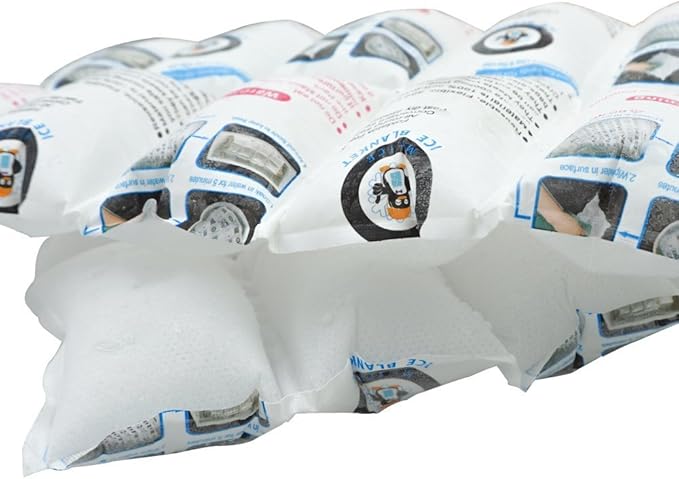 Shipping Cold Pack Ice Pack Sheets for Coolers Reusable, Dry Ice Packs Freezer Packs for Shipping Food, Flexible Ice Blankets Frozen Gel Packs Keep Food Fresh Beverage Cold, 13.3"x6.5"/Sheet 50 Sheets