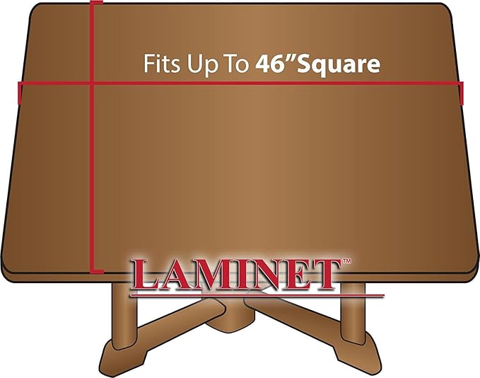 LAMINET Elastic Fitted Table Cover - Medallion - Square - Fits Tables up to 46" Square