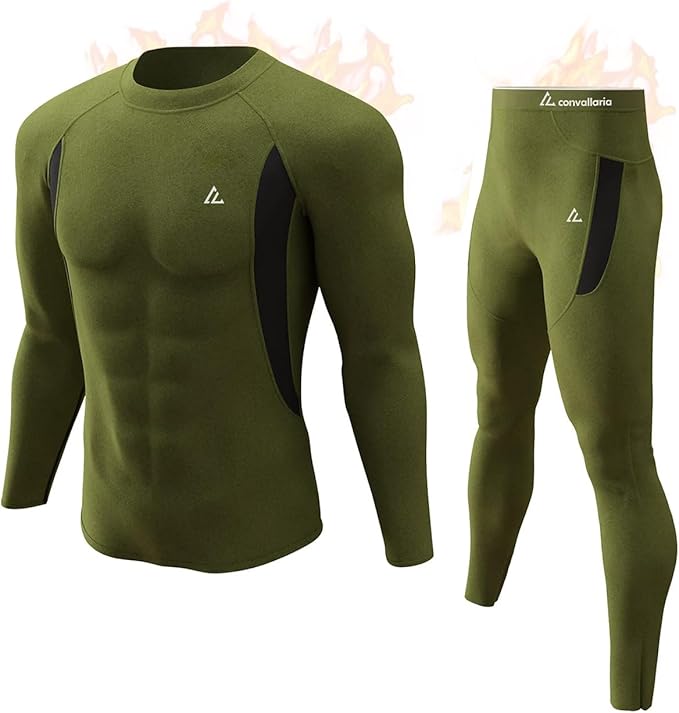 CL convallaria Thermal Underwear Long Johns Set Mens Winter Gift Hunting Gear Sport Base Layer Bottom Top