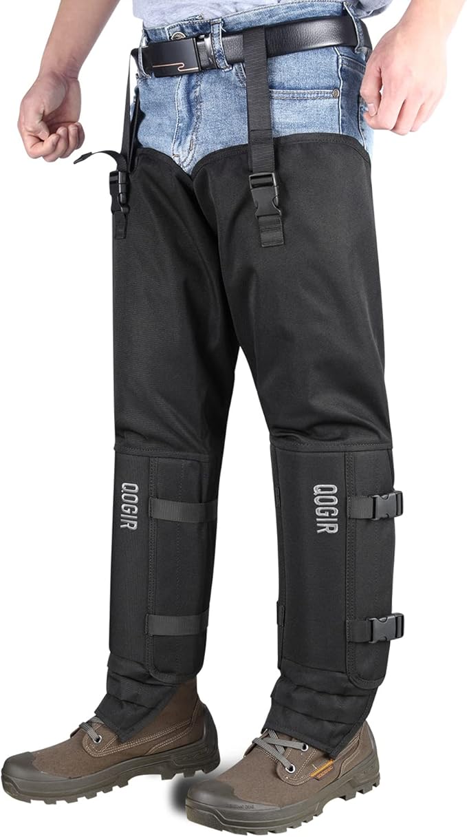 QOGIR Snake Guard Protection Chaps: Snake Bite Protection for Ankle to Thigh Snake Chaps, Waterproof Snake Gaiters