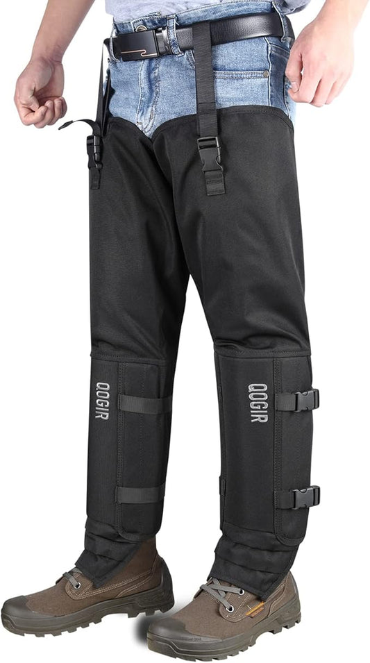 QOGIR Snake Guard Protection Chaps: Snake Bite Protection for Ankle to Thigh Snake Chaps, Waterproof Snake Gaiters