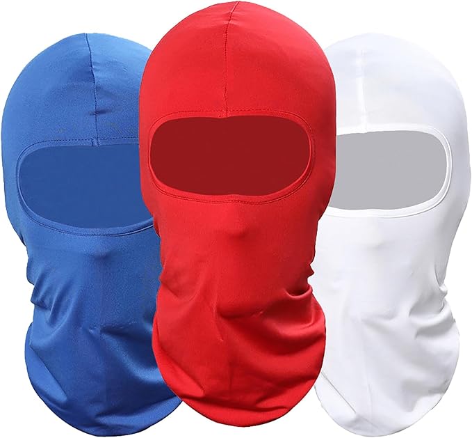Pack of 3 Ski Mask Bandana Face Hat for Outdoor Airsoft Motorcycle Hood Helmet Balaclavas Headwear