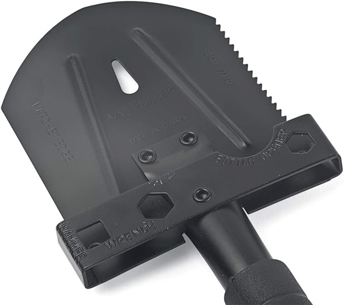 AceCamp 12 in 1 Survivor Multi-Tool Shovel, Emergency Shovel Tool Kit for Car, Camping, Backpacking, Hiking, Hunting, Multipurpose Portable Axe Hatchet Combo, Tactical Survival Multifunction Shovel