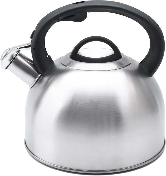 GGC 3L Tea Kettle for Stove Top, Loud Whistling Tea Kettles Water Boiler, Stainless Steel Kettle with Anti-Heat Handle and Simple Touch Button to Control Kettle Outlet