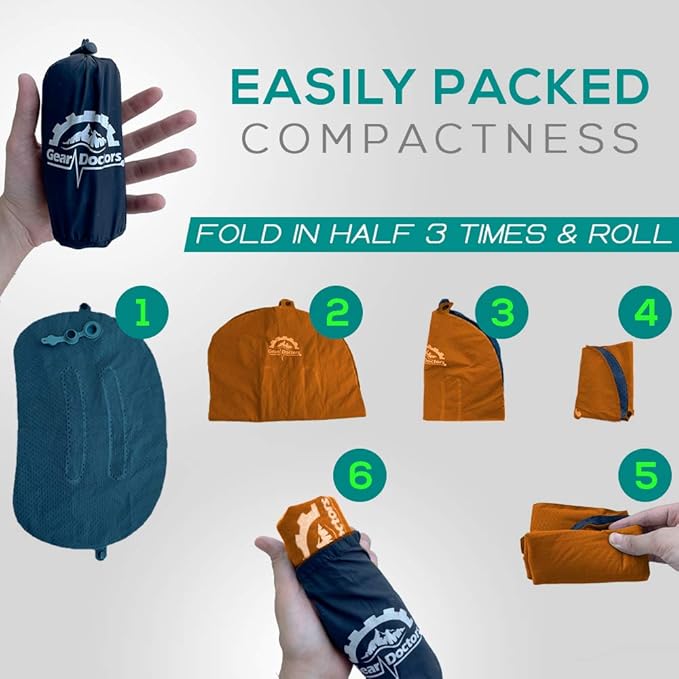 Gear Doctors Inflatable Camp Pillow - Orange