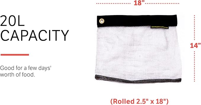 Rodent Proof Bear Bags - Ultralight Stainless Steel Mesh Bag for Camping Food Storage - Sturdy and Rust-Resistant Sack with Lock and Grommet For Easy Hanging