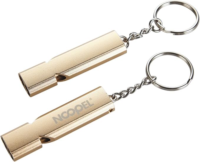 Noopel Emergency Whistles Lifeguard Safety Whistle with Lanyard and Keychain for Outdoor Camping Hiking Boating Backpacking Fishing Kayak Kids Rescue Signaling Loud Survival Whistle