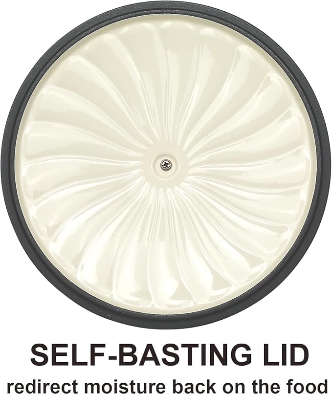 Enameled Cast Iron Dutch Oven with Lid, 3 QT Dutch Oven Pot for Bread Baking, Heavy Duty Cast Iron Pot for Braising, Cook, Bake, Oven Safe across All Cooktops (Brown,3 QT)