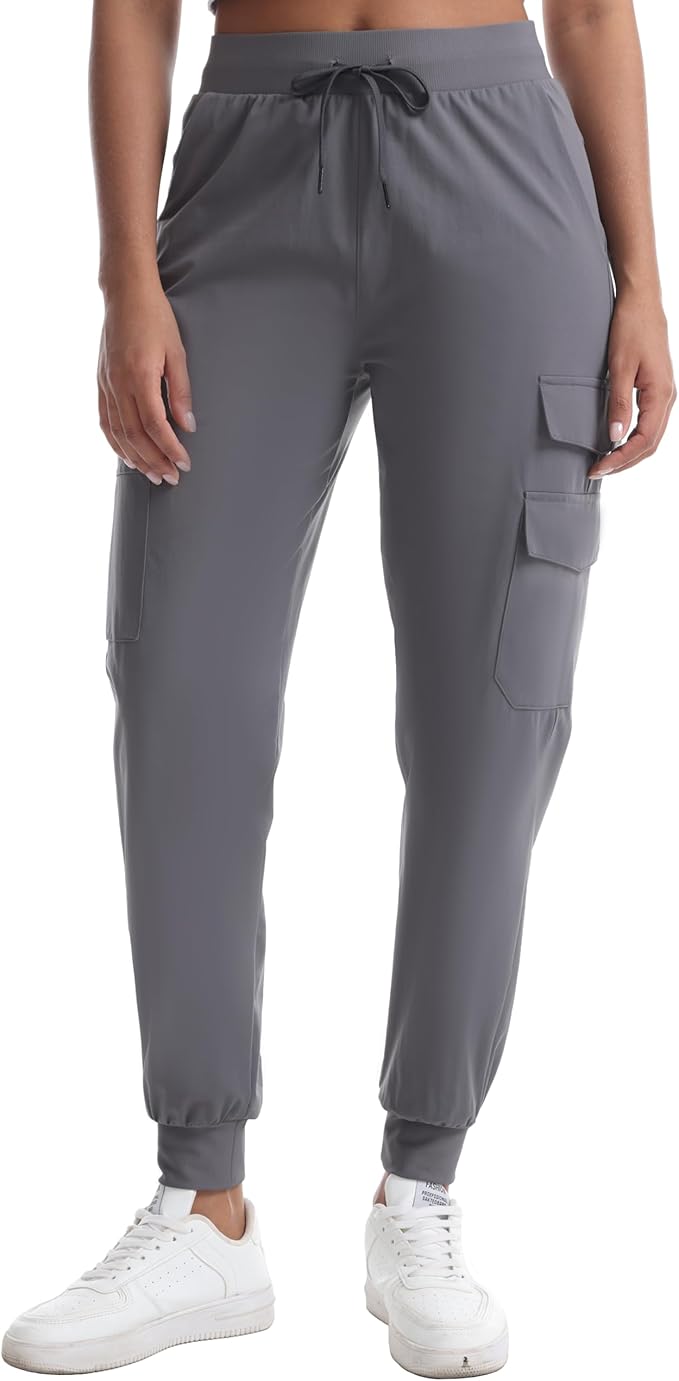 Women's Hiking Pants with Pockets Water Resistant Lightweight Quick Dry Cargo Pants for Travel Outdoor