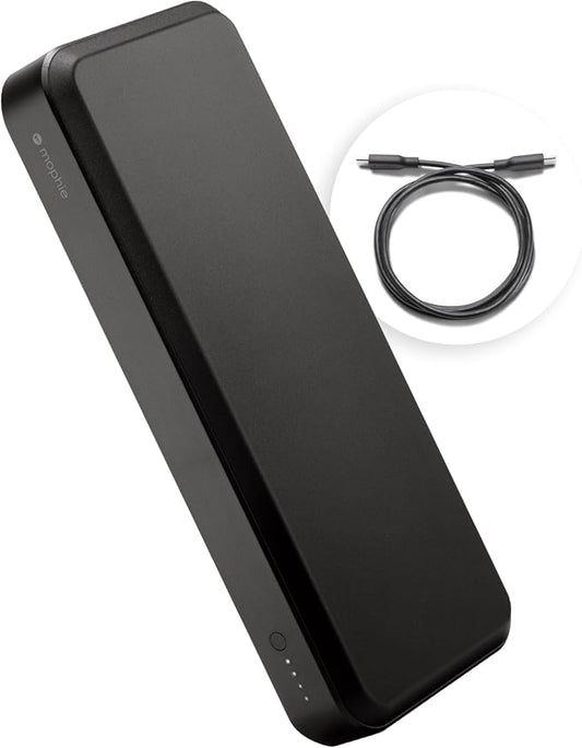 Mophie Powerstation Laptop Prime27-27,000mAh Portable Power Bank with 60W USB-C PD Fast Charging, Multi-Device, LED Indicator, Eco-Friendly, Type-A, USB-C Compatible