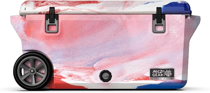 Wyld Gear 75qt Freedom Series Cooler with Wheels – Durable, High-Performance Ice Retention, Portable with Tow-and-Stow Handle – Ideal for Outdoor Adventures, Tailgating, and Camping