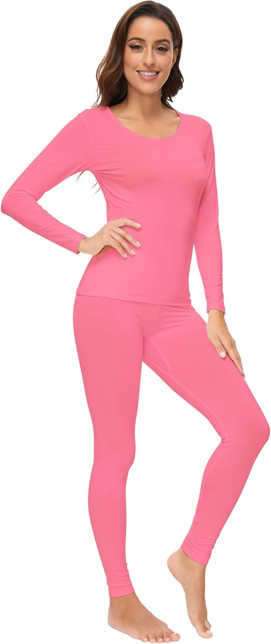 WiWi Soft Viscose from Bamboo Underwear for Women Thermal Long Johns Sets Super Warm Base Layer Top Pants Pajamas Set S-3X