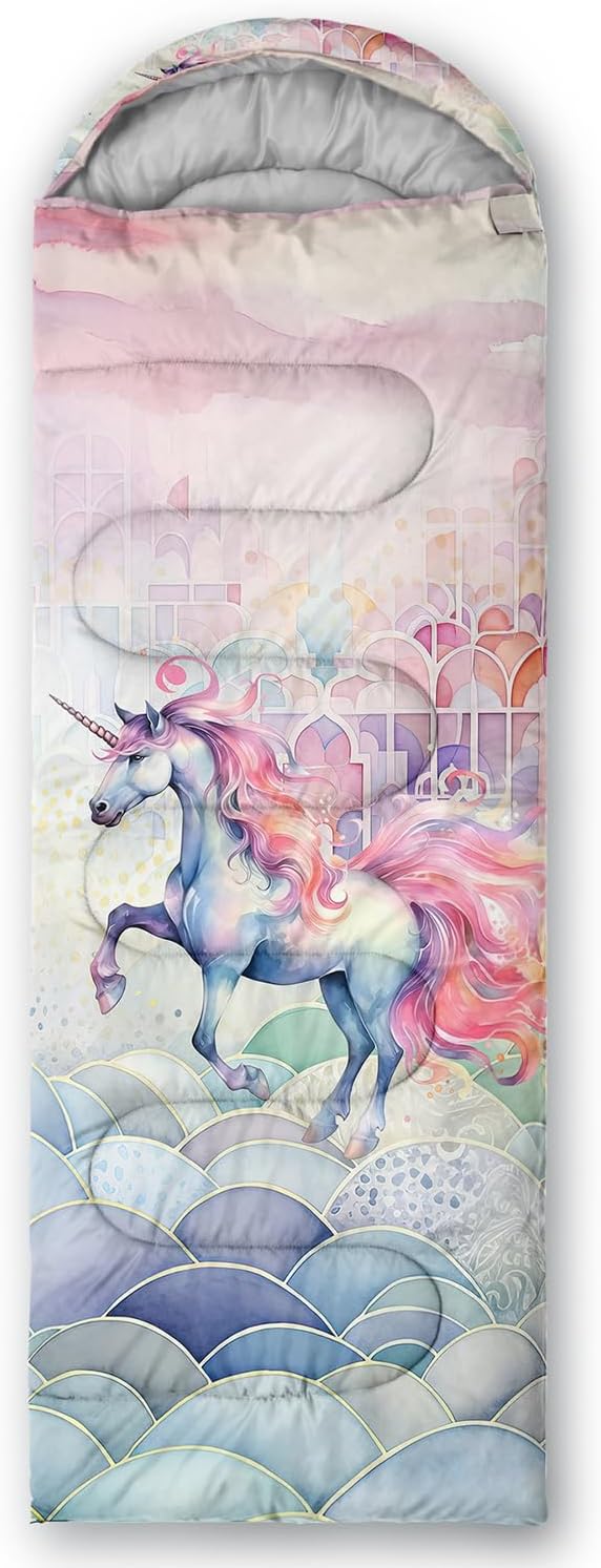 Sleeping Bags for Adults and Kids Backpacking Camping Sleeping Bags for Girls and Boys Lightweight Waterproof Cold/Warm 3-Season