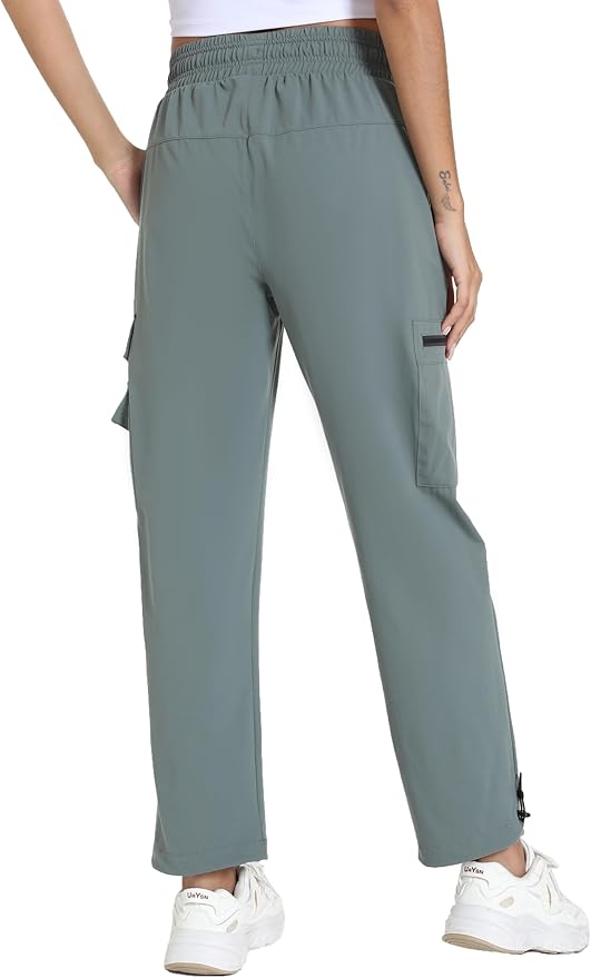 Women's Hiking Pants with Pockets - Travel Lounge Outdoor Quick Drying Lightweight Water Resistant Joggers