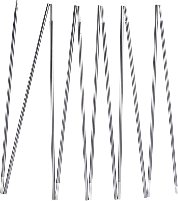 Preassembled Tent Poles Replacement, Gray 7001 T6 Heated Aluminum Tent Poles 1 Pole Pack