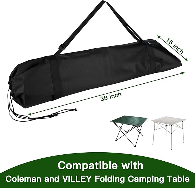Xxerciz Folding Table Storage Bag, Outdoor Carry Bag for Coleman VILLEY Folding Camping Table, Portable Waterproof Picnic Folding Table Carry Case with Shoulder Strap