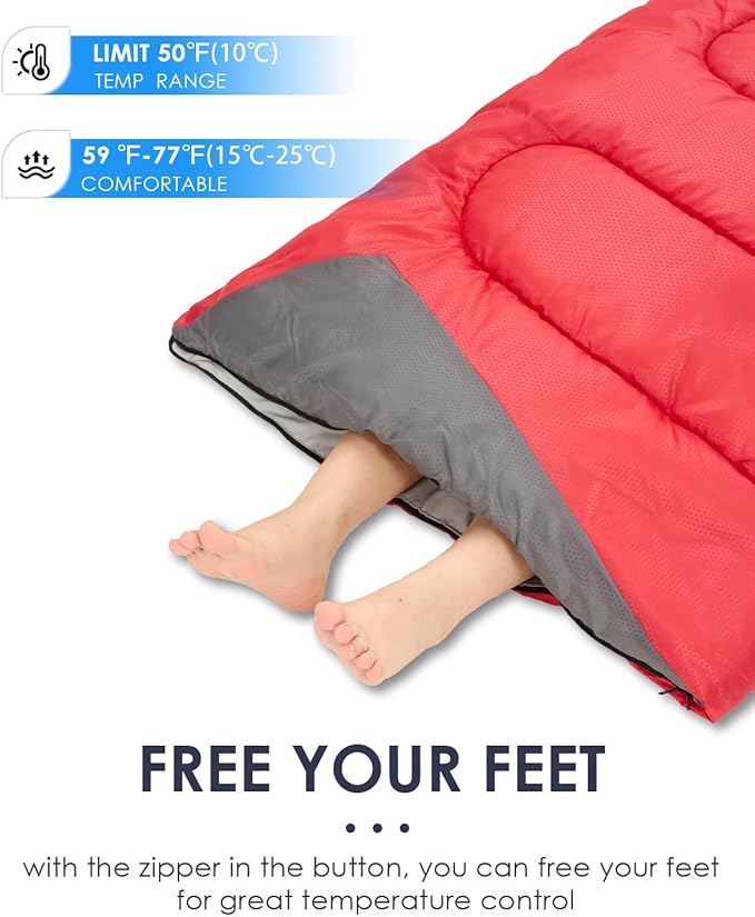 Sleeping Bags for Adults Backpacking Lightweight Waterproof- Cold Weather Sleeping Bag for Girls Boys Mens for Warm Camping Hiking Outdoor Travel Hunting with Compression Bags