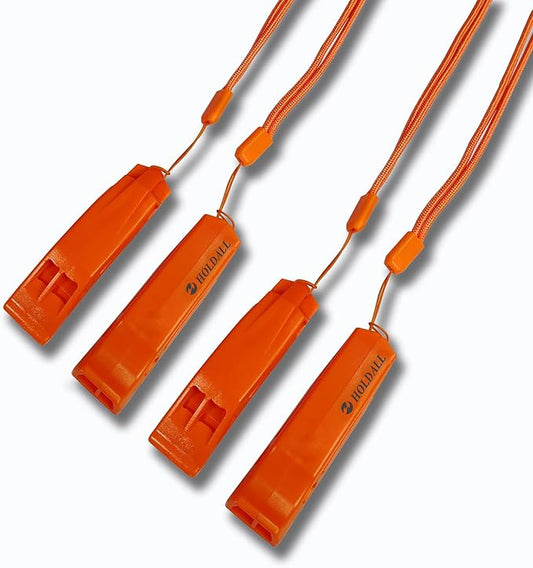 Emergency Safety Whistle with Lanyard, Loud Pea-Less Whistles for Boating Kayaking Life Vest Survival Rescue Signaling.