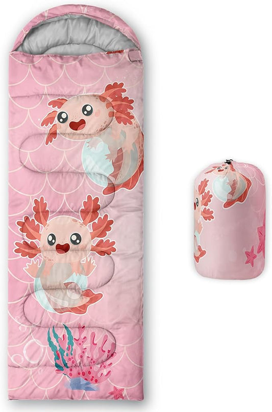 QOOMO Camping Sleeping Bags,3 Season Warm & Cool Weather,Lightweight,Waterproof Sleeping Bags for Adults & Kids,Traveling,and Outdoors,Camping Gear Equipment