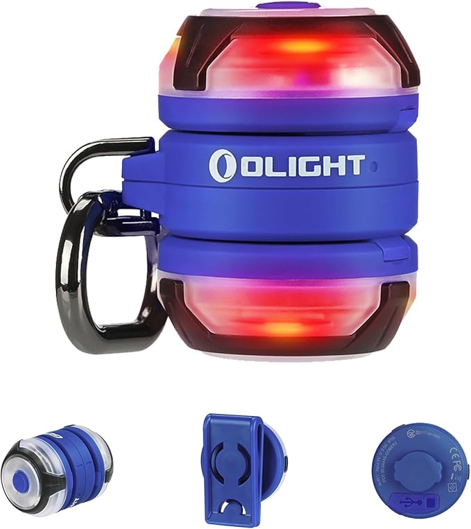 OLIGHT Gober 2 Safety Light, High Visibility Beacon LED with 6 Color Settings and 4 Lighting Modes, USB-C Rechargeable Flashing Warning with Clip for Running, Cycling, Camping, Dog Walking(Blue)