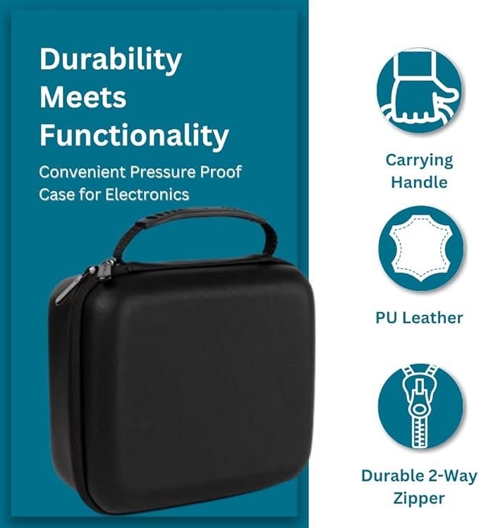 Hard Case With Customizable Protective Foam - Interior: 8.5" x 6.5" x 4" - Lightweight Hard Shell Case for Electronics, Cosmetic, Makeup & More - EVA