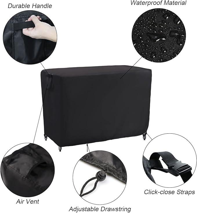 Kingling Prep Table Cover for 30 inch Keter Unity Table, Waterproof Outdoor Stainless Steel Table Cover Protection for Patio Metal Grill Work Table/Cart - 30''L x 24''W x 35''H