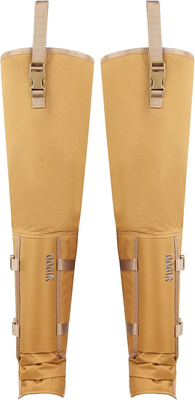 QOGIR Snake Guard Protection Chaps: Snake Bite Protection for Ankle to Thigh Snake Chaps, Waterproof Snake Gaiters