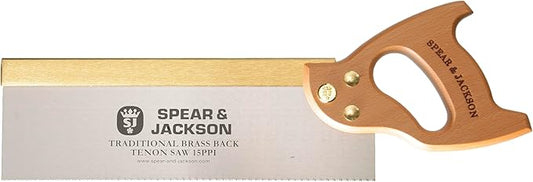 Spear & Jackson 9550B Traditional Brass Back Tenon Saw, 12" x 15", Brown/Silver